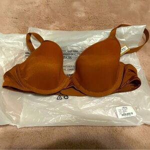 Skims Demi unlined bra in Bronze, size 36A.